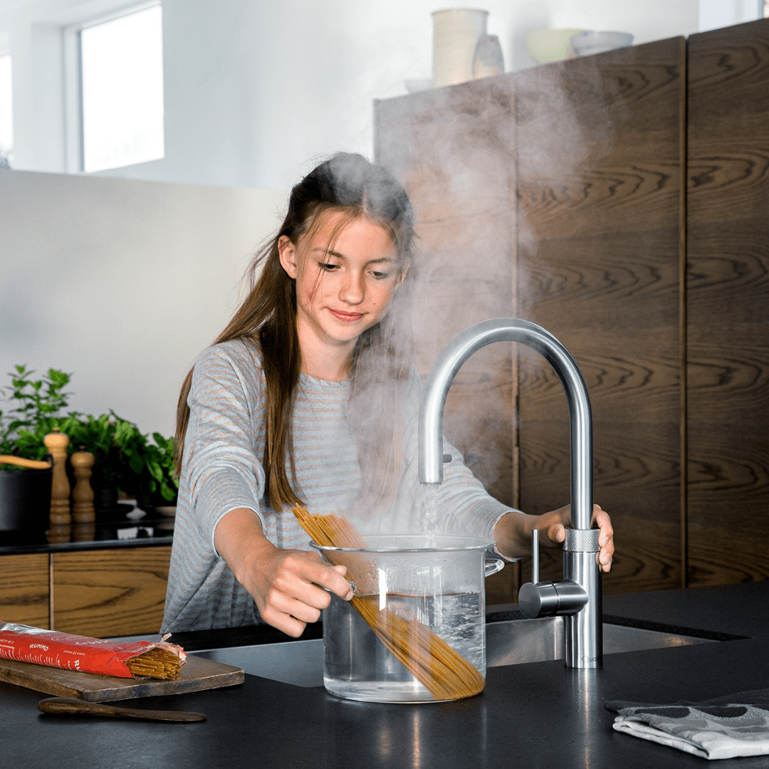 Quooker, der Wasserhahn der alles kann, Küchenstudio, Küchenplanung, Küchenplaner, Küchen, Wasserhahn, Heißwasser, Sprudelwasser