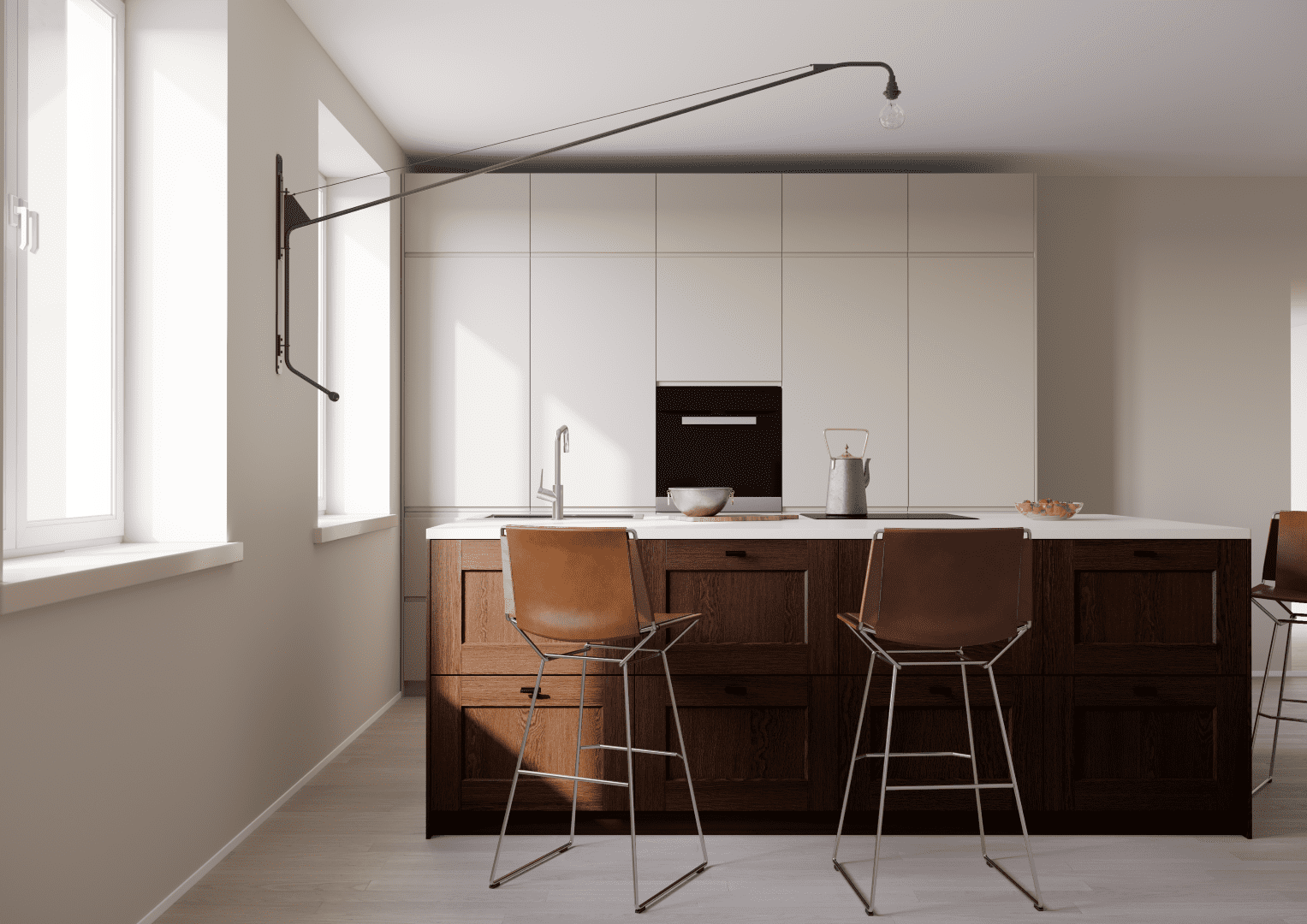 Fronts-for-IKEA-kitchen-in-Classic-Max-and-Instyle-design.-Stain-B-1096-Dark-oak-Instyle-color-Jotun-10341-Kalk